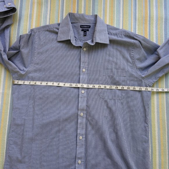 ⭐ Croft & Barrow Easy Care Classic Fit plaid dress shirt size 16.5 34/35 - Picture 6 of 8